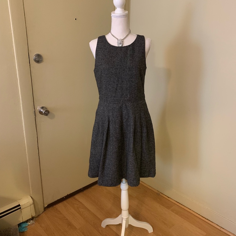 BANANA REPUBLIC Herringbone Tweed A-line Dress